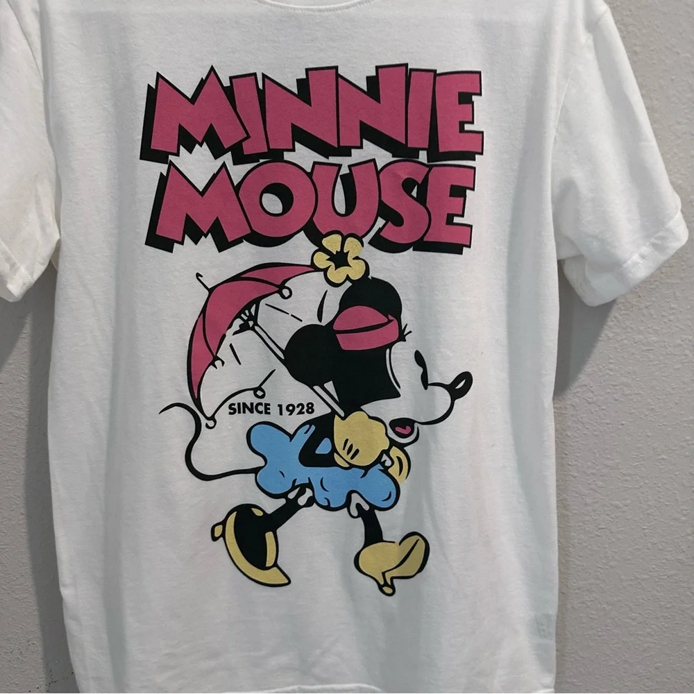Disney Minnie Mouse White and Pink Tee - Picture 2 of 3